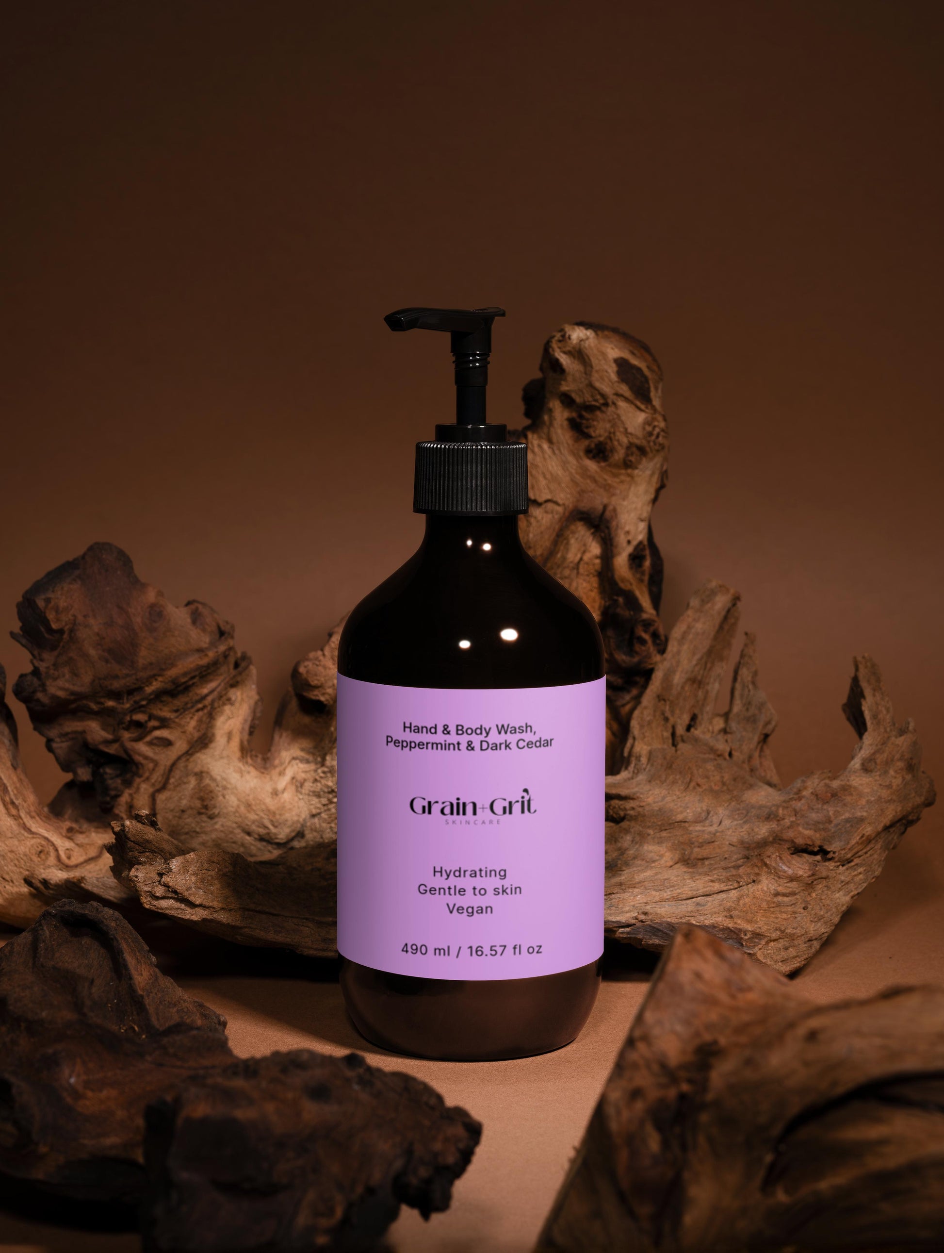 Hand & Body Wash, Peppermint & Dark Cedar